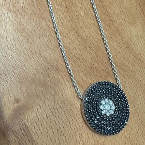 Vanessa Kandiyoti Evil eye Black and white Diamonds Necklace